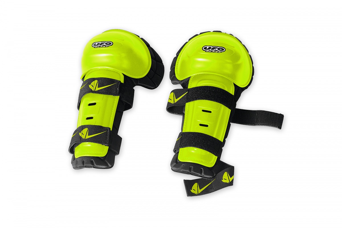 GI02040DFLU.jpg Chránič kolien UFO SHIN GUARD Thermoformed neónovo žltý – Obrázok 1