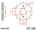 Vývodové koliesko Honda CR 80 86-02, CR 85 03-08 – Obrázok 2