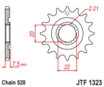 Vývodové koliesko Honda CR 125 04-07, CRF 250 04-17 – Obrázok 2