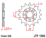 Vývodové koliesko Kawasaki KXF 450 06-25 – Obrázok 2