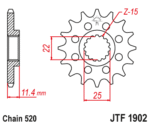 Vývodové koliesko KTM LC4 600 88-93, LC4 620 90-02, LC4 640 99-06 – Obrázok 2