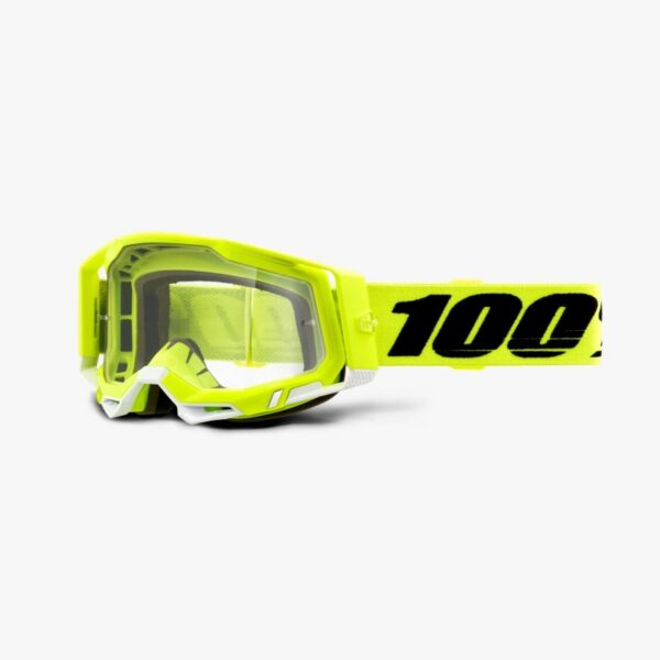 Okuliare 100% Racecraft2 Fluo Yellow Clear Lens