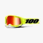 Okuliare 100% Racecraft2 Fluo Yellow Mirror Red Lens – Obrázok 2