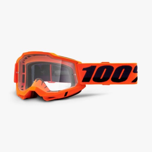 Okuliare 100% Accuri2 Neon Orange Clear Lens