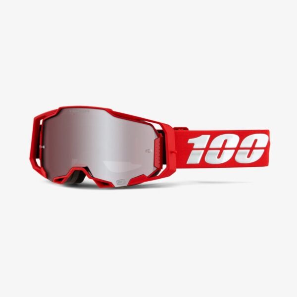 Okuliare 100% Armega War Red HiPER® Silver Mirror