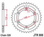 Rozeta duálna Suzuki RM 125/250 81-08, RMZ 250 07-25, RMZ 450 05-25, DRZ 400 00- – Obrázok 2
