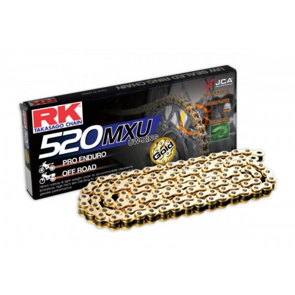 Reťaz RK 520 MXU GOLD&BLACK