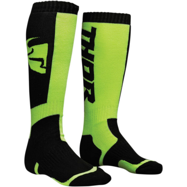 Podkolienky Thor S8 MX Black/Lime