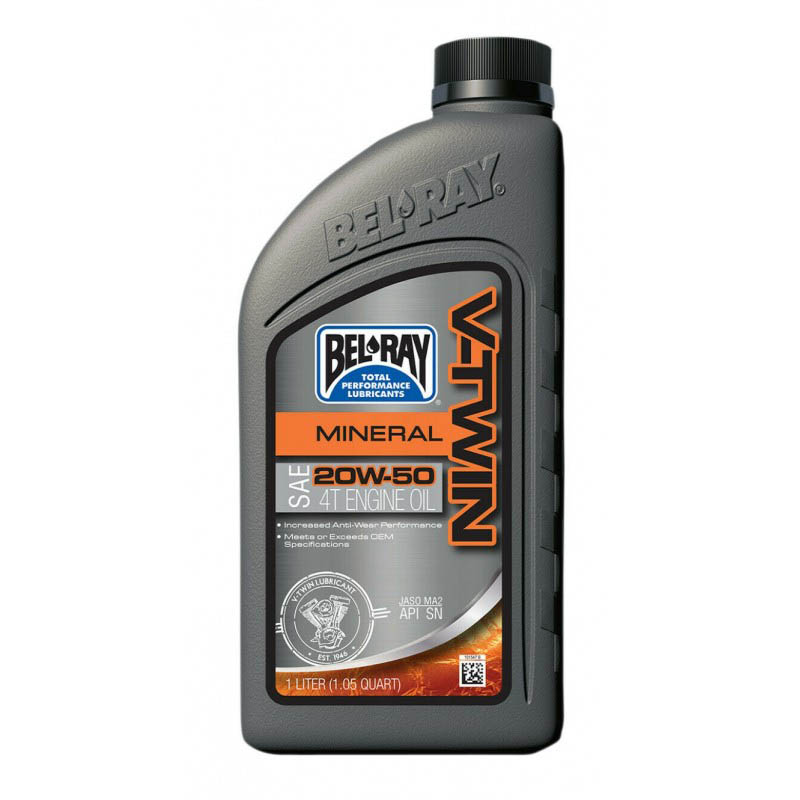 96905-BT1.jpg Bel-Ray V-Twin Mineral 20W50 (1L) – Obrázok 1