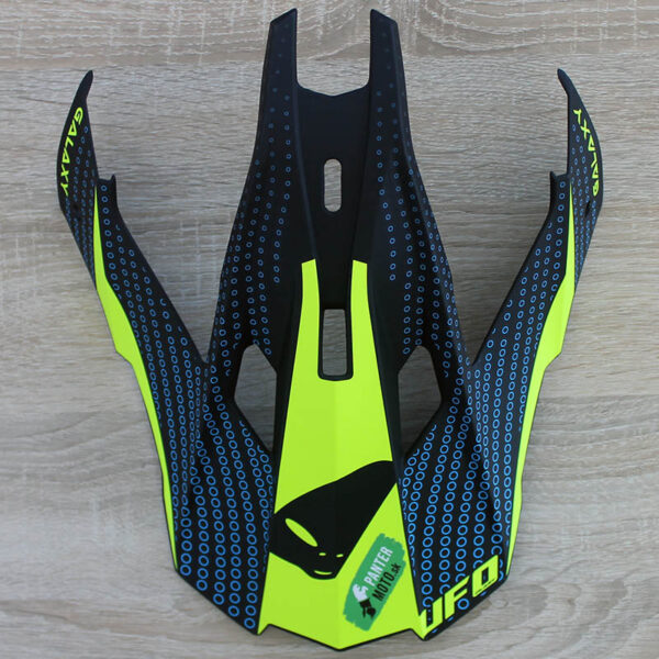 Šilt na prilbu UFO GALAXY Black and neon yellow
