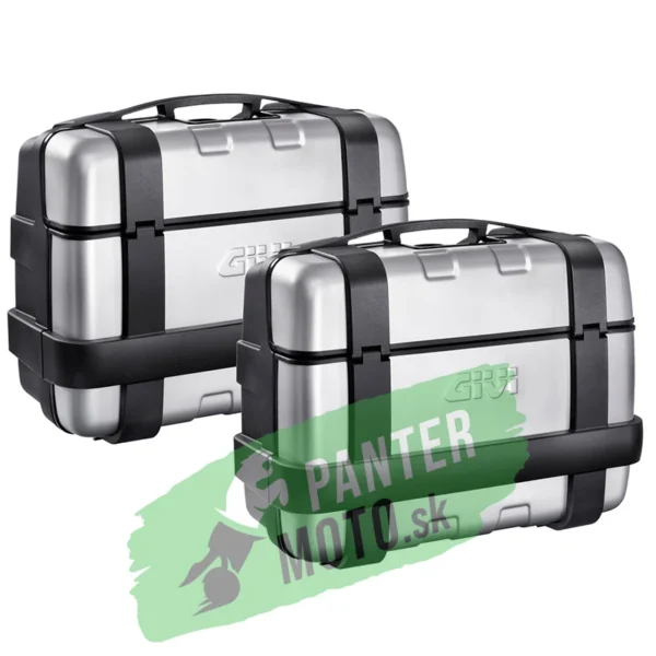 Bočné kufre TREKKER 33L+33L strieborné