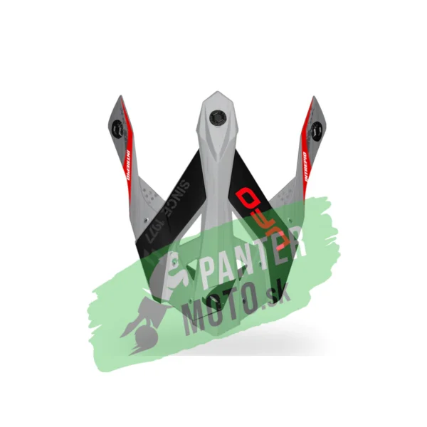Šilt na prilbu UFO INTREPID Grey, black and red