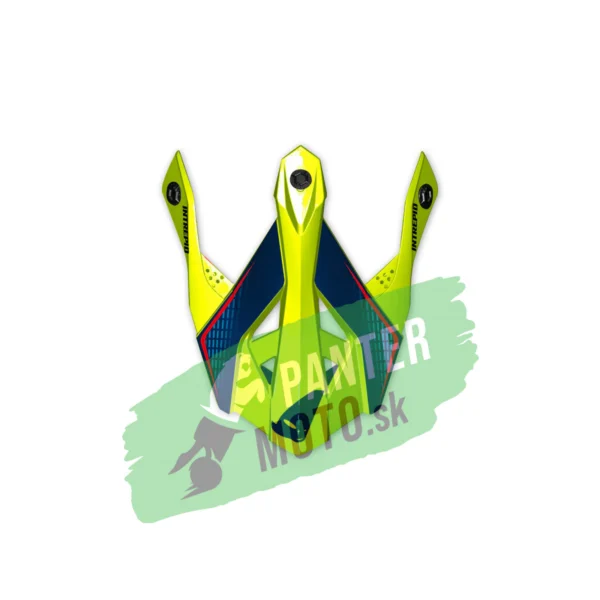 Šilt na prilbu UFO INTREPID Neon yellow-blue glossy