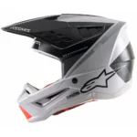 Prilba Alpinestars SM5 Rayon Light gray black silver matte – Obrázok 2