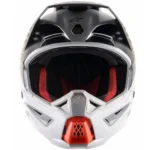 Prilba Alpinestars SM5 Rayon Light gray black silver matte – Obrázok 4