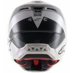 Prilba Alpinestars SM5 Rayon Light gray black silver matte – Obrázok 6