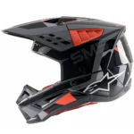 Prilba Alpinestars SM5 Rover Anthracite red flourescent gray camo glossy – Obrázok 2
