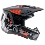 Prilba Alpinestars SM5 Rover Anthracite red flourescent gray camo glossy – Obrázok 3