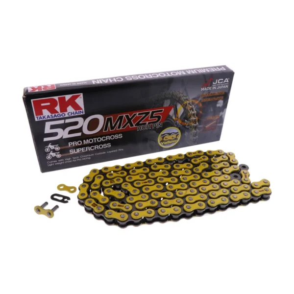 Reťaz RK 520 MXZ5 YELLOW&BLACK