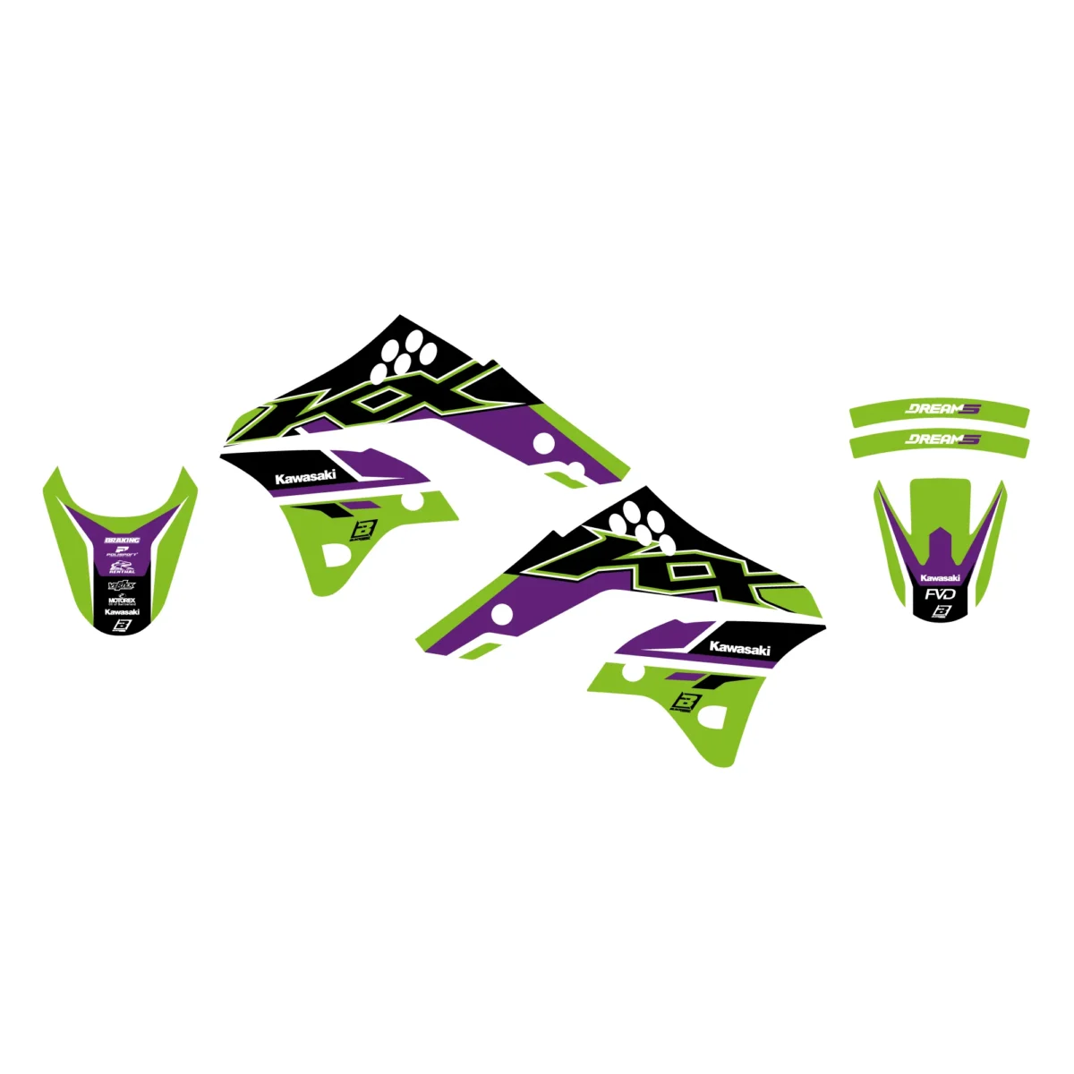 Polepy DREAM 5 Kawasaki KXF 250 06-08 – Obrázok 2