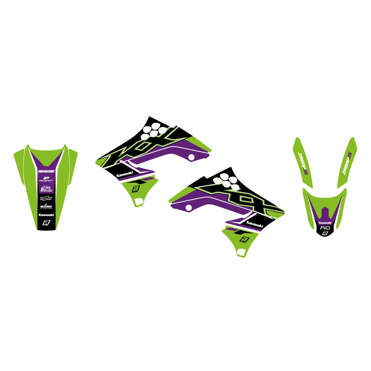 Polepy DREAM 5 Kawasaki KXF 250 09-12 – Obrázok 2