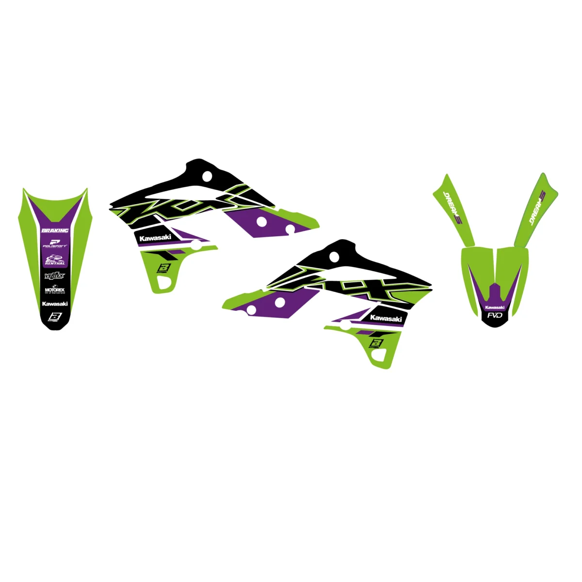 Polepy DREAM 5 Kawasaki KXF 250 13-16 – Obrázok 2