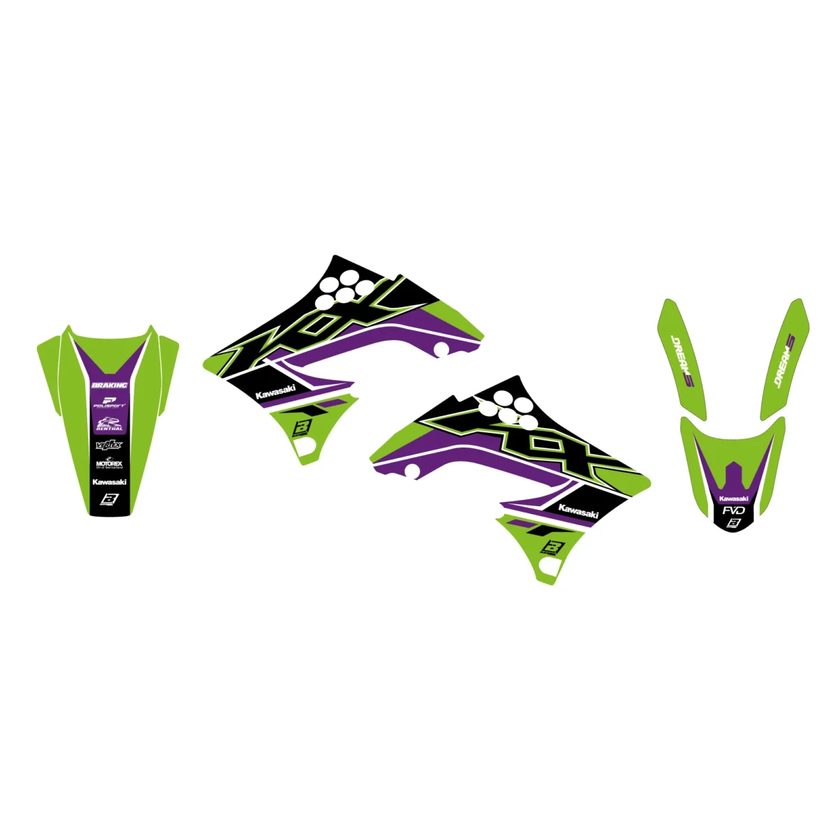 Polepy DREAM 5 Kawasaki KXF 450 09-11 – Obrázok 2