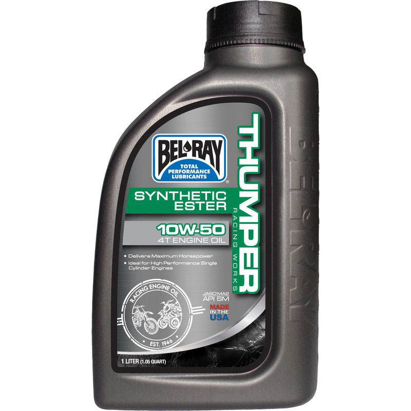 99550-B1LW.jpg Bel-Ray Thumper® Racing Works Synthetic Ester 4T 10W50 (1L) – Obrázok 1