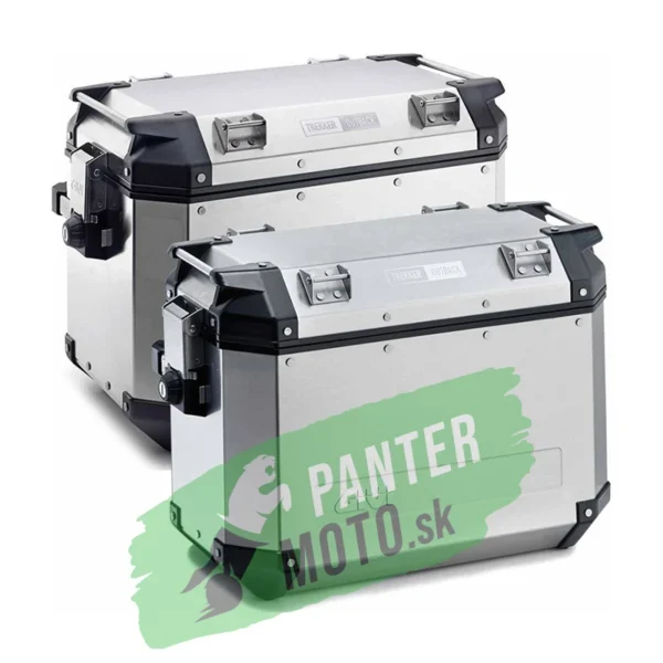 Bočné kufre TREKKER OUTBACK 48L+37L strieborné
