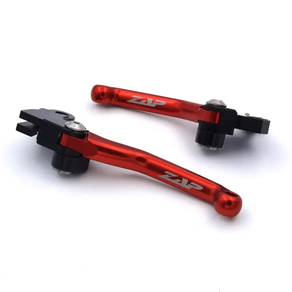 Výklopné páčky ZAP TechniX Suzuki RMZ 250/450, Kawasaki KXF 250 04, KX 65/85 16-20 (červené)