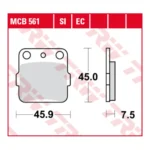 Brzdové platničky TRW MCB561