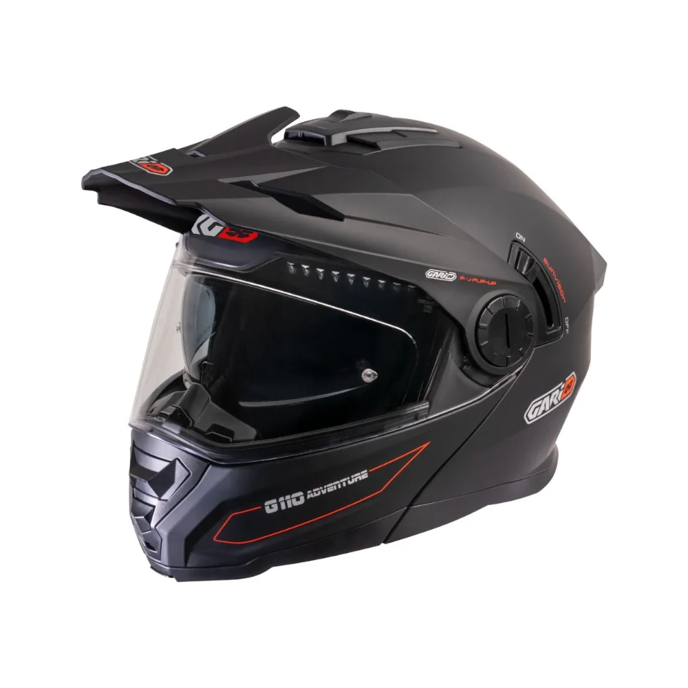 adventure prilba garibaldi g110 GH6804-MT-BLC Prilba Garibaldi G110 Matt Black Red – Obrázok 1