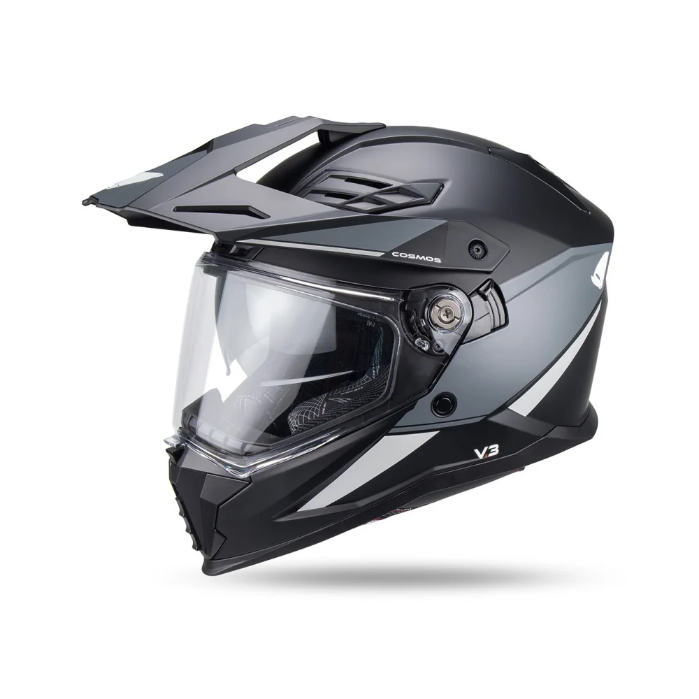 prilba ufo comos HE13006-KK Prilba UFO COSMOS Black Grey – Obrázok 1